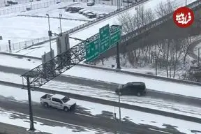 ببینید| این پل یخی رانندگان را به دردسر انداخت/ ۸۵ نفر جان خود را از دست دادند