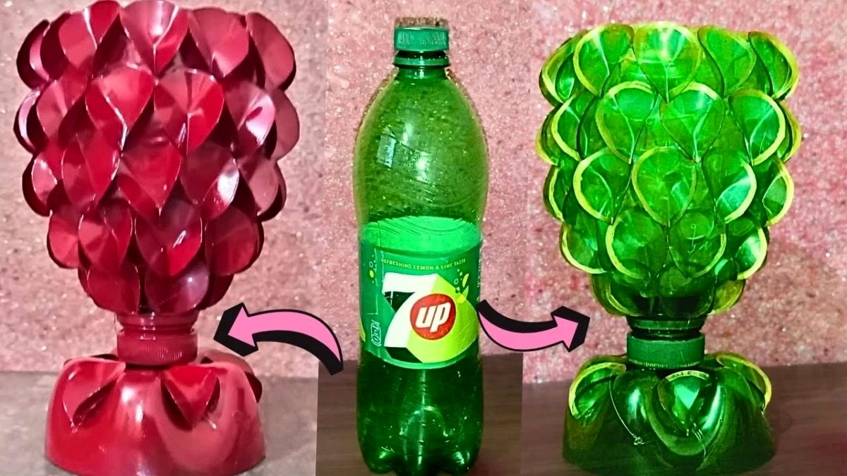 (ویدئو) بازیافت بطری های پلاستیکی به گلدان های متفاوت و زیبا !