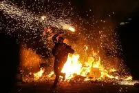 (ویدئو) تصاویر عجیب چهارشنبه سوری در قم