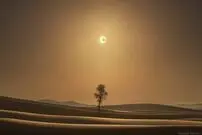 ( عکس) ناسا خورشیدگرفتگی در بیابان را شکار کرد