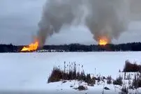 ببینید| انفجار خط لوله همه‌جا را شعله‌ور کرد