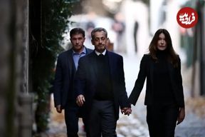 ببینید؛ خداحافظی اشک‌آلود رئیس‌جمهور سابق فرانسه با همسرش در اولین روز زندان 