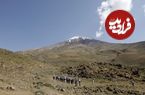 تصاویر؛ نظامیان جهان با پرچم ایران بر فراز قله دماوند
