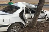 ( ویدیو) اولین ویدیو از تصادف شدید یک پژو پارس با درخت در کرج