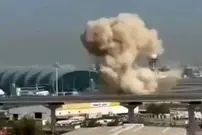 ببینید| برخورد پهپاد به فرودگاه دبی