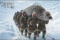 ببینید؛ شکار فک غول پیکر و تهیه غذا با آن توسط اسکیموها در سیبری