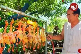 ببینید| غذای روستایی در چین؛ تهیه یه غذای سنتی با 9 کبوتر وحشی