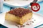 چگونه دسر یخچالی با بیسکویت پتی بور و خامه درست کنم؟