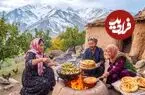 ببینید| غذای روستایی در ایران؛ پخت خوراک کدو سبز و نان