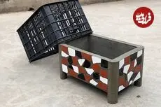 ببینید| یک ترفند ساده برای ساخت گلدان با سیمان، جعبه میوه و کاشی شکسته