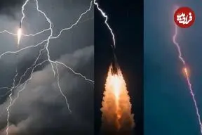 عکس| برخورد صاعقه به موشک؛ یک رویداد شگفت‌انگیز