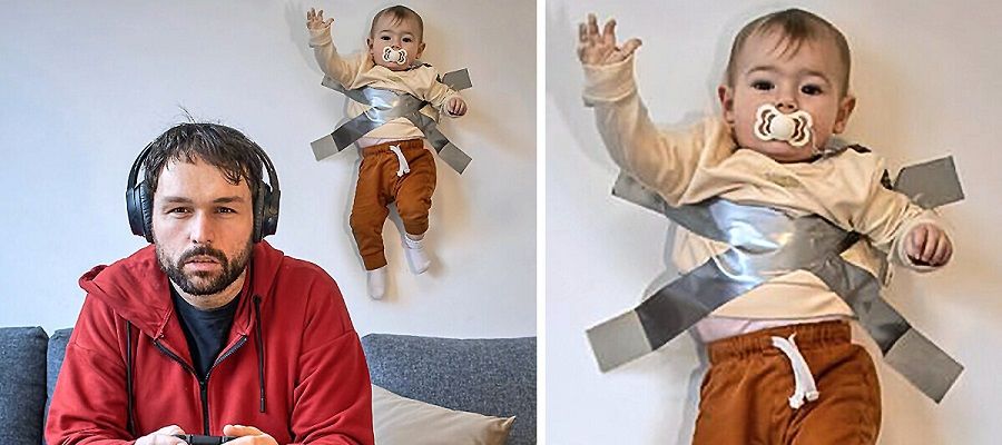 پدر خلاق بلژیکی که با تصاویر «خطرناک» فرزندان خردسالش مشهور شد