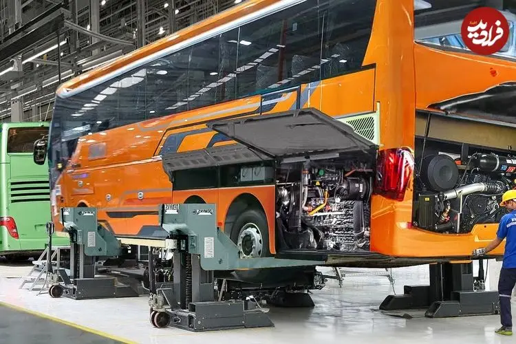 ببینید| نگاهی به مراحل طراحی، تولید و مونتاژ اتوبوس های مسافربری در پاکستان