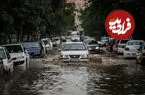 ببینید| سیلاب در کرج خودروها را با خود برد