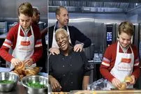 ببینید؛ غذا درست کردن پسر شاهزاده ویلیام در پناهگاه بی‌خانمان‌ها به مناسبت کریسمس