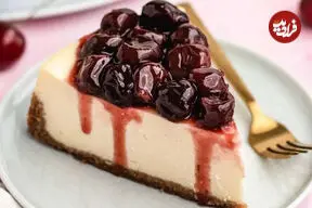 چیزکیک آلبالو کافه‌ای، دسر خوشمزه و خوشرنگ تابستان!