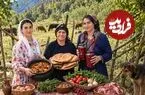 ببینید| غذای روستایی در ایران؛ پخت آبگوشت، نان سنتی و تهیه ترشی کلم