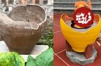 ببینید؛ با این روش ساده یک اجاق هیزمی خلاقانه با کوزه سفالی شکسته بسازید