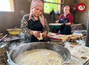 ببینید؛ غذای خیابانی در ازبکستان؛ تهیه غذای سنتی بش بارماق با گوشت اسب در تاشکند