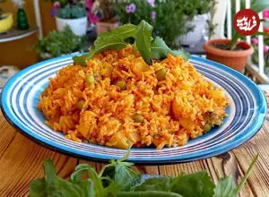 کته گوجه با نخودفرنگی؛ غذایی ساده با مواد اولیه در دسترس