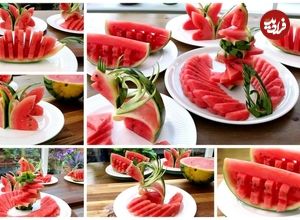 ببینید؛ 5 ایده ساده، زیبا و سریع برای برش و تزئین هندوانه 