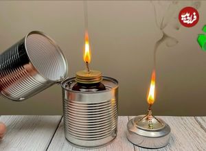 (ویدئو) نحوه درست کردن چراغ شمعی کاربردی با کمک قوطی کنسرو