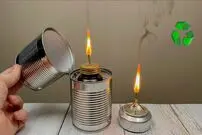 (ویدئو) نحوه درست کردن چراغ شمعی کاربردی با کمک قوطی کنسرو