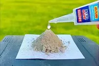 (ویدئو) اگر روی سیمان چسب قطره ای بریزید، چه اتفاقی می افتد؟