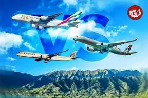 تصاویر؛ مقایسه بزرگی ناوگان خطوط هوایی امارات، اتحاد و قطر ایرویز و نوع هواپیماهای هر کدام