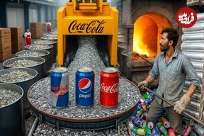 ببینید؛ مراحل دیدنی بازیافت میلیون ها عدد قوطی آلومینیومی برای تولید سیم