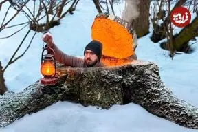 ببینید| مراحل ساخت یک پناهگاه مخفی در زیر زمین و در جنگل های آلمان