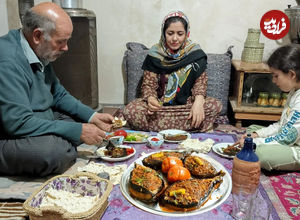 (ویدئو) نحوه پخت دلمه بادمجان به روش بانوی روستایی ارومیه ای