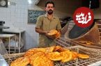 ببینید| مراحل دیدنی پخت نان شیرمال در تنور و در شهر خوانسار
