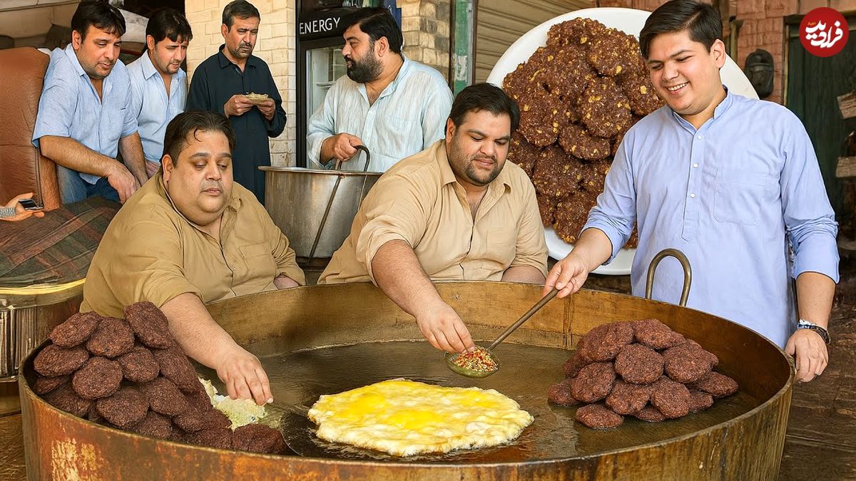 ببینید؛ غذای خیابانی در افغانستان؛ پخت 1000 کیلو چپلی کباب؛ غذای محبوب افغان ها