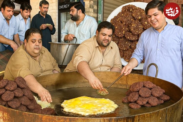 ببینید؛ غذای خیابانی در افغانستان؛ پخت 1000 کیلو چپلی کباب؛ غذای محبوب افغان ها