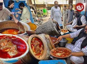 ببینید؛ غذای خیابانی در پاکستان؛ پخت 200 کیلو کله پاچه در پیشاور