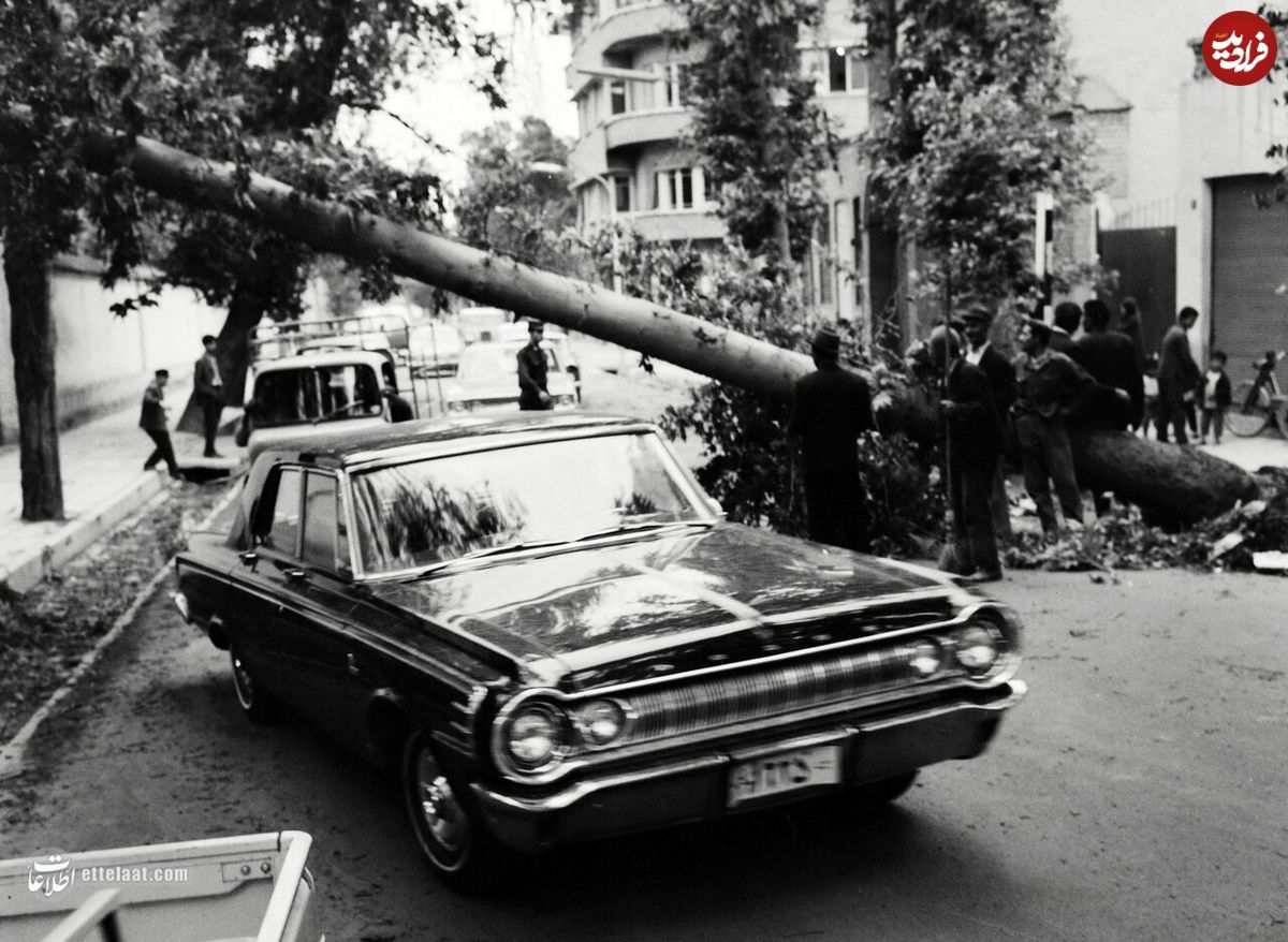 تصاویر؛ سفر به تهران قدیم؛ وقتی توفان تهران را تسخیر کرد!
