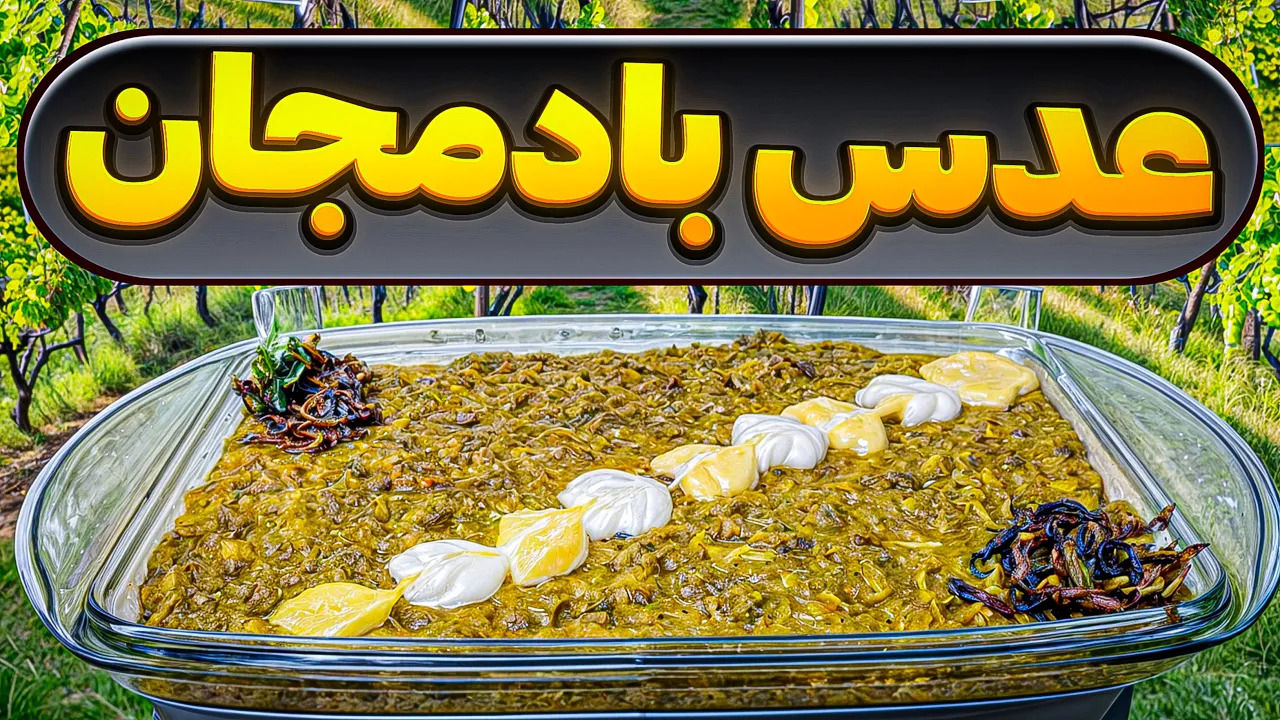 (ویدئو) روش درست کردن عدس بادمجان؛ یک غذای خوشمزه و ارزان