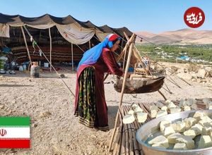 ببینید؛ غذای عشایری در ایران؛ تهیه کشک از ماست به روش سنتی