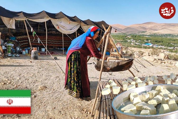 ببینید؛ غذای عشایری در ایران؛ تهیه کشک از ماست به روش سنتی