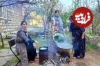 (ویدئو) پخت تماشایی آش ذغالی توسط مادر و دختران روستایی مشهور کردستانی