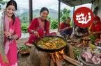 ببینید| غذای روستایی در نپال؛ پخت یک غذای سنتی با ماهی صید شده از رودخانه