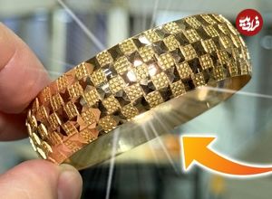 (ویدئو) روش متفاوت و جالب ترکیه ای ها برای ساخت دستبندهای جذاب طلا