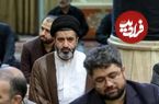 عکس؛ سفر به تاریخ؛ «سید مسعود خامنه‌ای، فرزند رهبر انقلاب» در مراسم ترحیم سید ابراهیم رئیسی