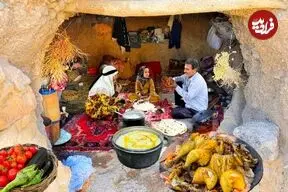 ببینید| غذای روستایی در ایران؛ تهیه مرغ کبابی و خوراک بادمجان در طبیعت