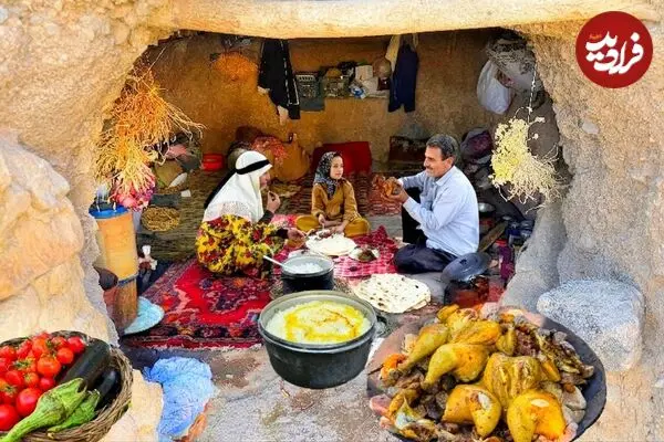 ببینید| غذای روستایی در ایران؛ تهیه مرغ کبابی و خوراک بادمجان در طبیعت