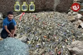 ببینید| مراحل دیدنی بازیافت شیشه های دورریز و تولید شیشه عطر با آن ها