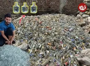 ببینید| مراحل دیدنی بازیافت شیشه های دورریز و تولید شیشه عطر با آن ها