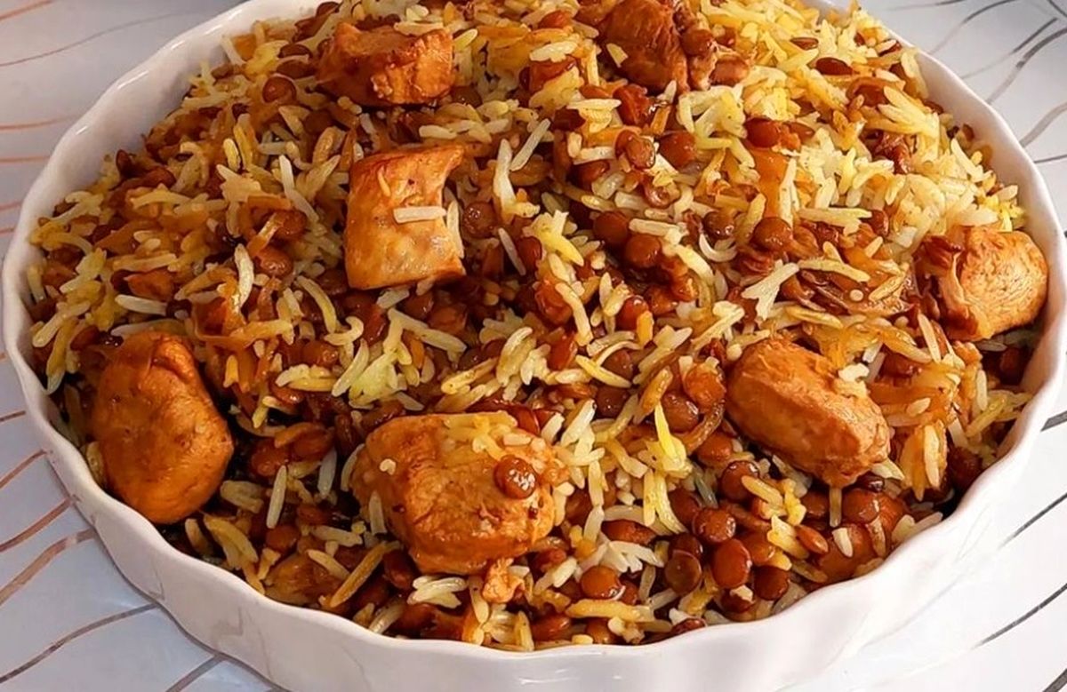 طرز تهیه عدس پلوی گلستانی؛ یک غذای متفاوت و خوشمزه 