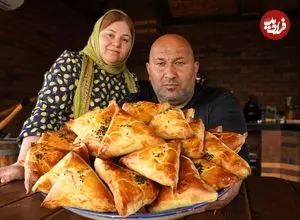 ببینید| غذای روستایی در روسیه؛ پخت سمبوسه سنتی توسط آشپز داغستانی